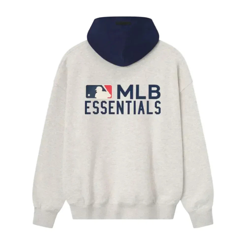 Fear of God Essentials MLB Sport Hoodie Oatmeal Heather Midnight Navy