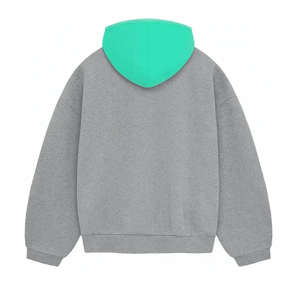 Fear of God Essentials SS24 Nylon Fleece Hoodie Dark Heather Oatmeal/Mint Leaf