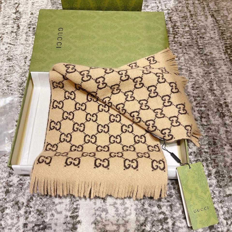 G u c c i scarf brown
