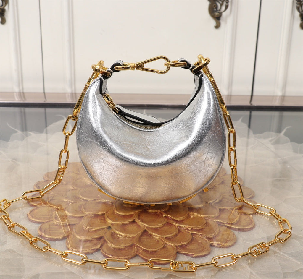 fashion hadnbag silver 16.5 x 14 x 5 cm